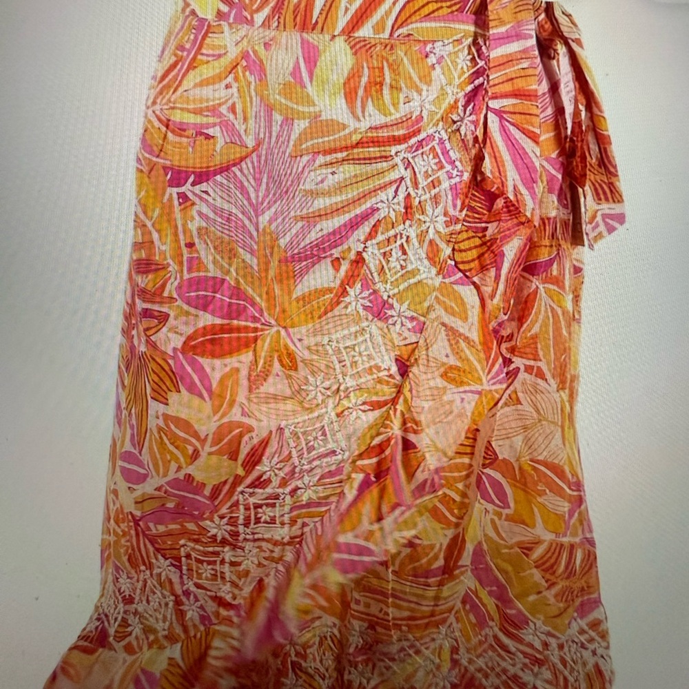 Tropical Pink and Orange Sarong